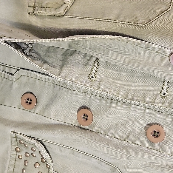 We the Free by Free People women's S army style boho button up jacket - Picture 4 of 8